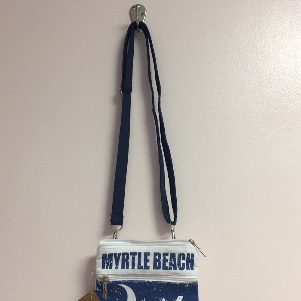 Myrtle Beach Summer Bag Crossbody Navy & White - Picture 3 of 4